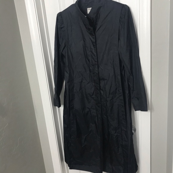 Weather Wise Black Button Down Trench Coat - Picture 2 of 8